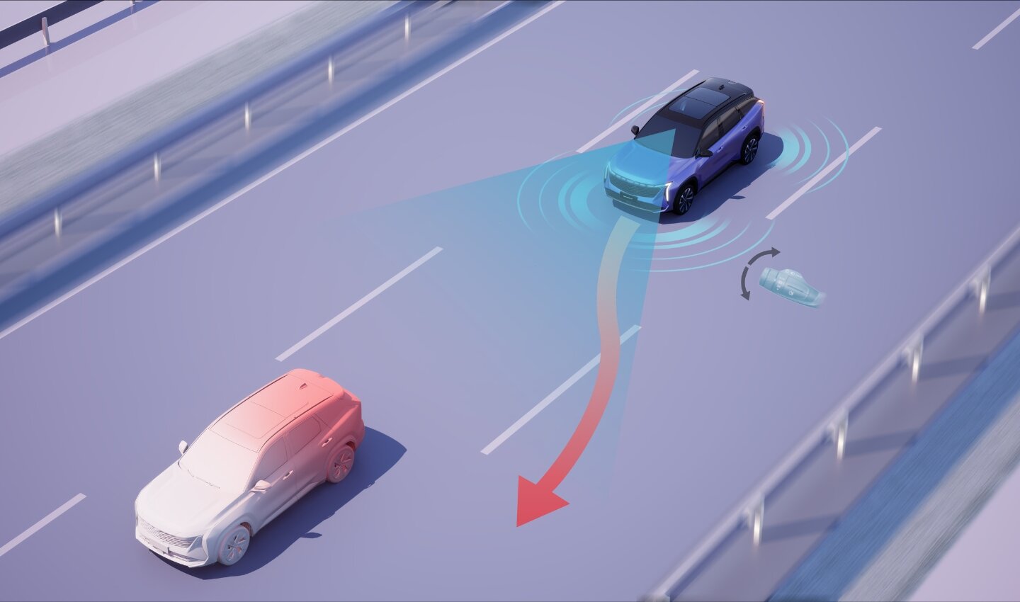 Asistență la conducere pe autostradă pe Geely Coolray