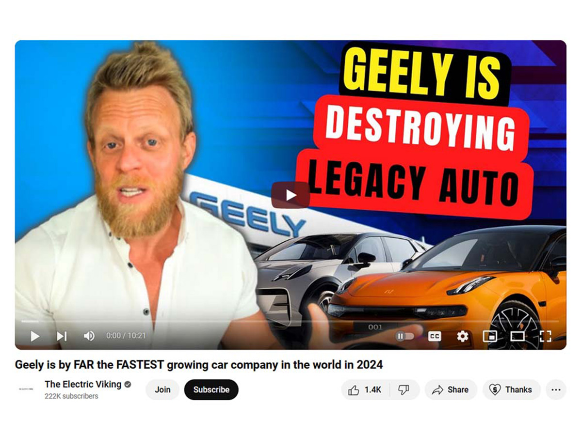 Geely este compania auto cu cea mai rapidă creștere din lume în 2024